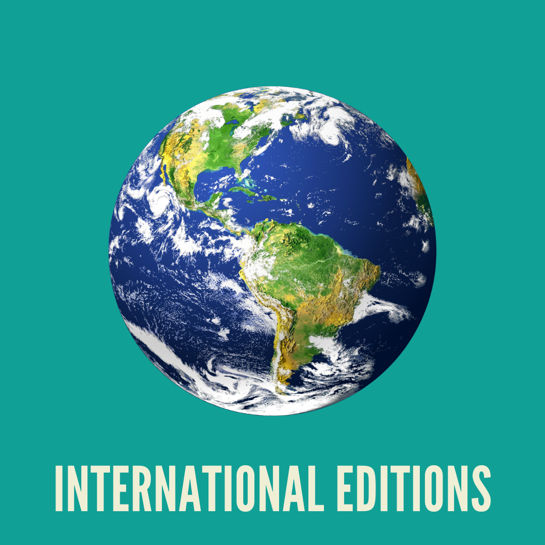 image of an globe with text International Editions